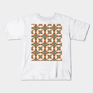 Green and orange Color Seamless pattern Kids T-Shirt